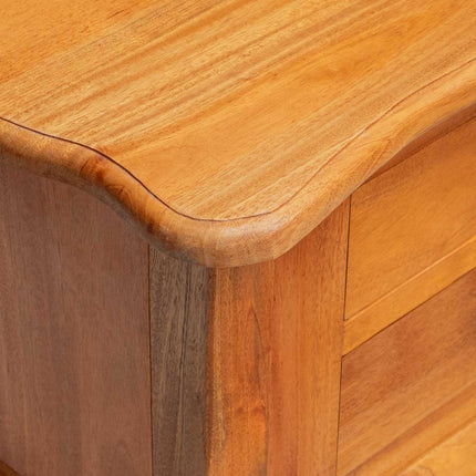 Side Table Natural 23.82 x 11.81 x 24.02 in Solid Mahogany Wood