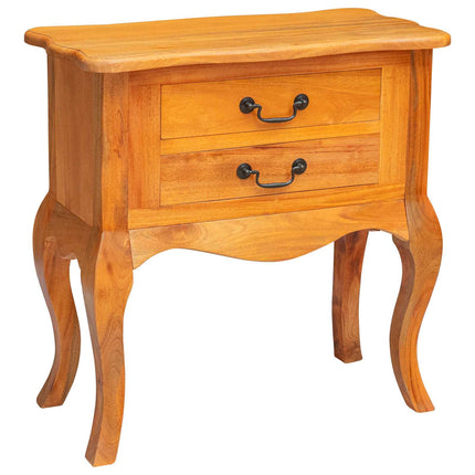 Side Table Natural 23.82 x 11.81 x 24.02 in Solid Mahogany Wood