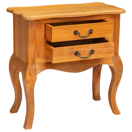 Side Table Natural 23.82 x 11.81 x 24.02 in Solid Mahogany Wood