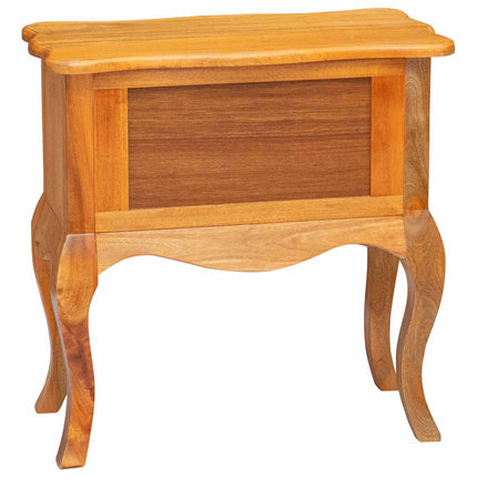 Side Table Natural 23.82 x 11.81 x 24.02 in Solid Mahogany Wood