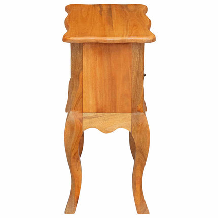 Side Table Natural 23.82 x 11.81 x 24.02 in Solid Mahogany Wood