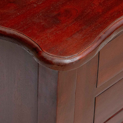 Side Table Brown 23.82 x 11.81 x 24.02 in Solid Mahogany Wood