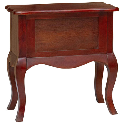 Side Table Brown 23.82 x 11.81 x 24.02 in Solid Mahogany Wood