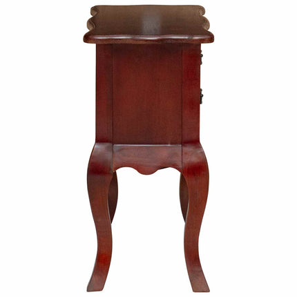 Side Table Brown 23.82 x 11.81 x 24.02 in Solid Mahogany Wood