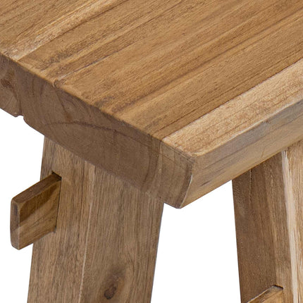 Bench Natural 39.37 x 11.42 x 17.13 in Solid Teak Wood