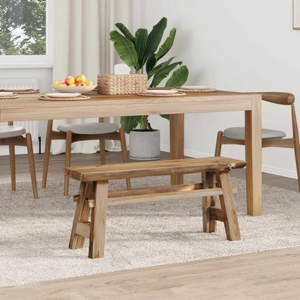 Bench Natural 39.37 x 11.42 x 17.13 in Solid Teak Wood