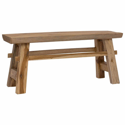 Bench Natural 39.37 x 11.42 x 17.13 in Solid Teak Wood