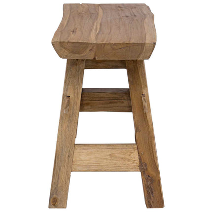 Bench Natural 39.37 x 11.42 x 17.13 in Solid Teak Wood