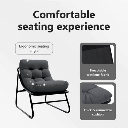 Garden Furniture 2 pcs Black 23.82 x 31.89 x 27.95 in