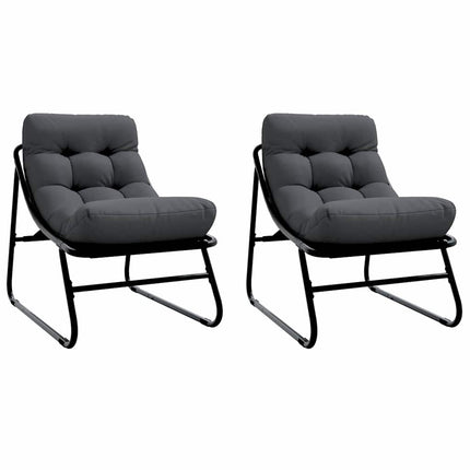 Garden Furniture 2 pcs Black 23.82 x 31.89 x 27.95 in