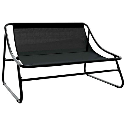 Garden Furniture with Cushion Black 43.31 x 31.89 x 27.95 in
