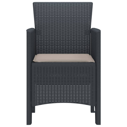 Garden Chair 2 pcs Anthracite 20.87 x 19.29 x 33.46 in