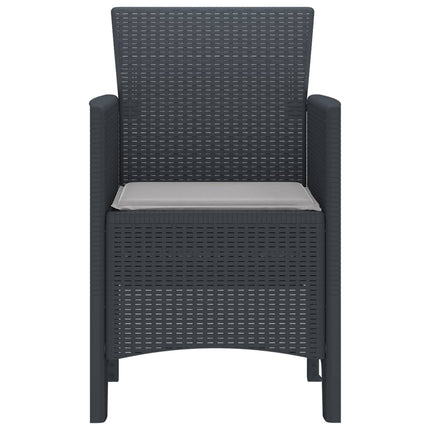 Garden Chair 2 pcs Anthracite 20.87 x 19.29 x 33.46 in