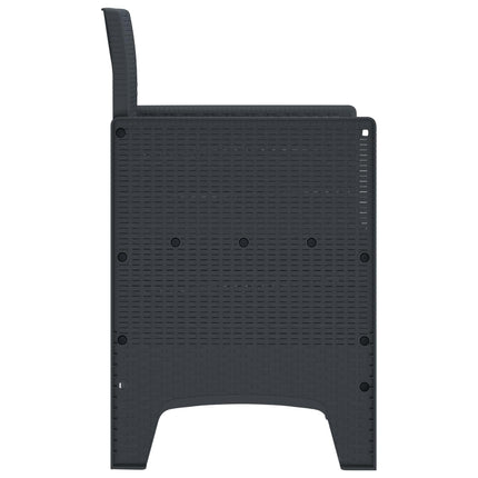 Garden Chair 2 pcs Anthracite 20.87 x 19.29 x 33.46 in