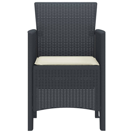 Garden Chair 2 pcs Anthracite 20.87 x 19.29 x 33.46 in