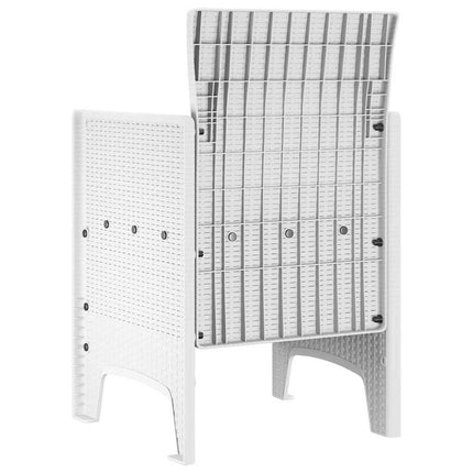 Garden Chair 2 pcs White 20.87 x 19.29 x 33.46 in Polypropylene