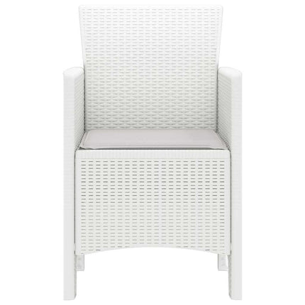 Garden Chair 2 pcs White 20.87 x 19.29 x 33.46 in Polypropylene