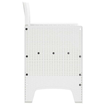Garden Chair 2 pcs White 20.87 x 19.29 x 33.46 in Polypropylene