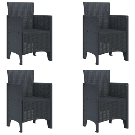 Garden Chair 4 pcs Anthracite 20.87 x 19.29 x 33.46 in
