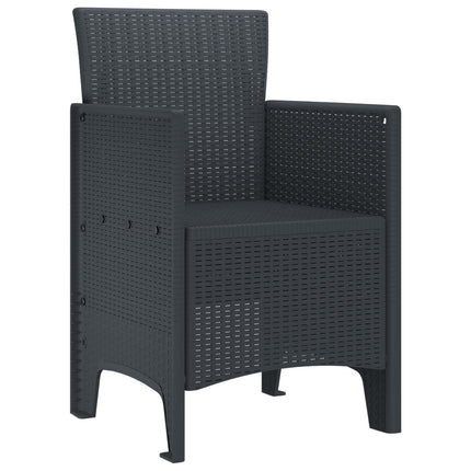 Garden Chair 4 pcs Anthracite 20.87 x 19.29 x 33.46 in