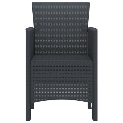 Garden Chair 4 pcs Anthracite 20.87 x 19.29 x 33.46 in
