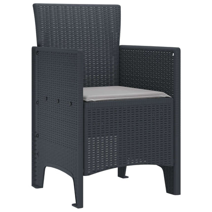 Garden Chair 4 pcs Anthracite 20.87 x 19.29 x 33.46 in