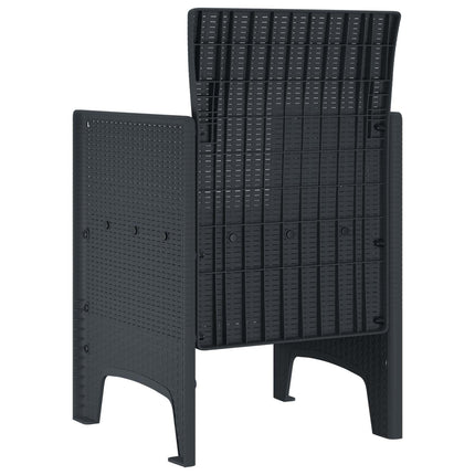 Garden Chair 4 pcs Anthracite 20.87 x 19.29 x 33.46 in