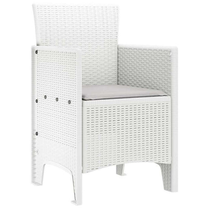 Garden Chair 4 pcs White 20.87 x 19.29 x 33.46 in Polypropylene