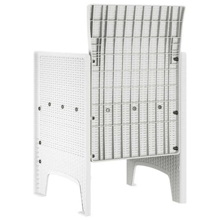 Garden Chair 4 pcs White 20.87 x 19.29 x 33.46 in Polypropylene