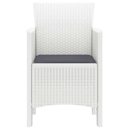 Garden Chair 4 pcs White 20.87 x 19.29 x 33.46 in Polypropylene