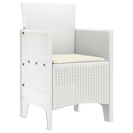 Garden Chair 4 pcs White 20.87 x 19.29 x 33.46 in Polypropylene