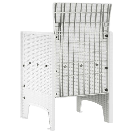 Garden Chair 4 pcs White 20.87 x 19.29 x 33.46 in Polypropylene