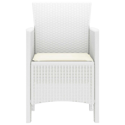 Garden Chair 4 pcs White 20.87 x 19.29 x 33.46 in Polypropylene
