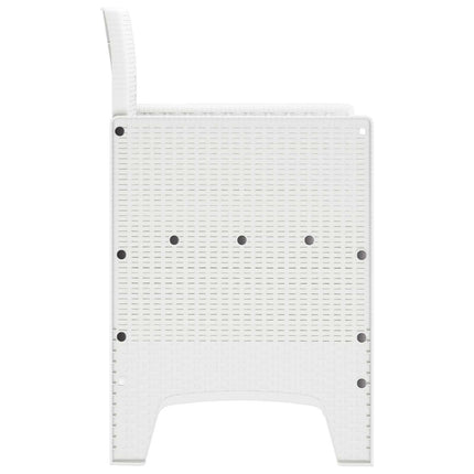 Garden Chair 4 pcs White 20.87 x 19.29 x 33.46 in Polypropylene