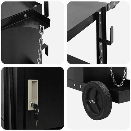 Welding Trolley Black 91 x 47 x 96 cm Steel