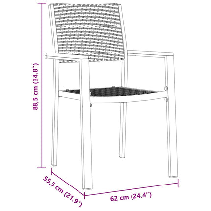 Garden Dining Set 9 pcs Black Powder-Coated Steel