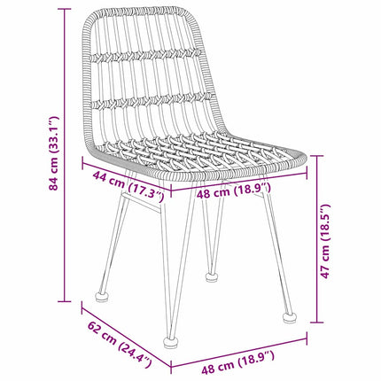 Garden Dining Set 5 pcs Brown Powder-Coated Steel