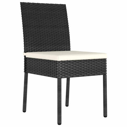 Garden Dining Set 5 pcs Black Powder-Coated Steel