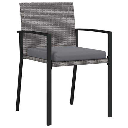 Garden Dining Set 5 pcs Grey Powder-Coated Steel
