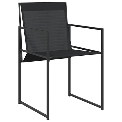 Garden Dining Set 5 pcs Black Textilene and Steel