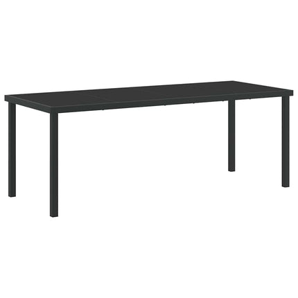 Table and Chair Set with Cushion 9 pcs Black PE Rattan