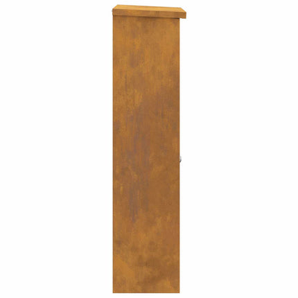 Parcel Drop Box Rusty 17.52 x 11.42 x 43.50 in Weathering Steel