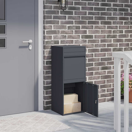 Parcel Drop Box Anthracite 16.14 x 14.96 x 40.55 in Steel