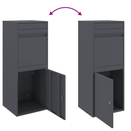 Parcel Drop Box Anthracite 16.14 x 14.96 x 40.55 in Steel