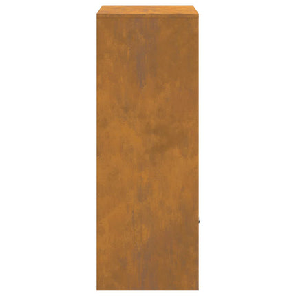 Parcel Drop Box Rusty 16.14 x 14.96 x 40.55 in Weathering Steel