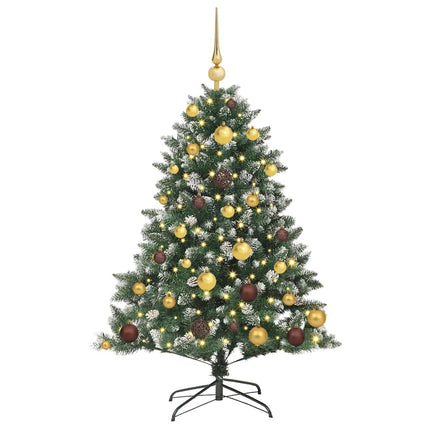 Artificial Christmas Tree with 150 LEDs Green 47.24 in