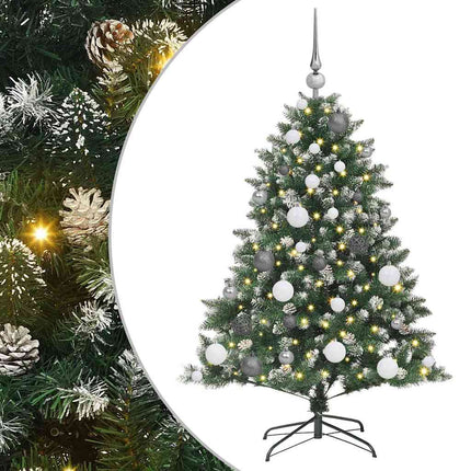 Artificial Christmas Tree with 150 LEDs Green 47.24 in