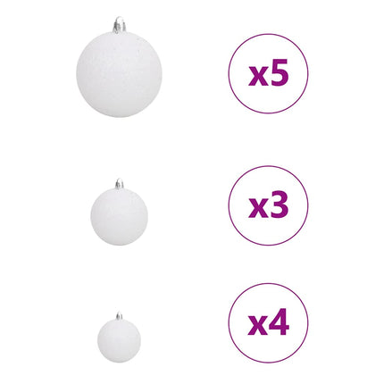Artificial Slim Christmas Tree Green and White 59.06 in