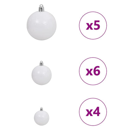 Artificial Slim Christmas Tree Green and White 59.06 in