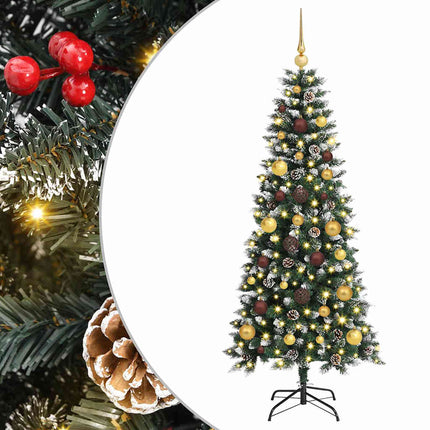 Artificial Christmas Tree with 150 LEDs Green 59.06 in